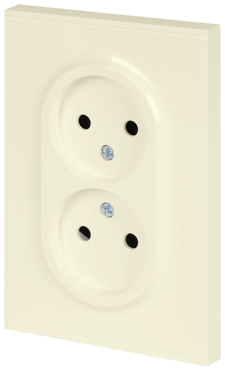 Розетка Эра Arktik 16-2107-02 без заземления двойная 2X2P 16А-250В слоновая кость Б0071682