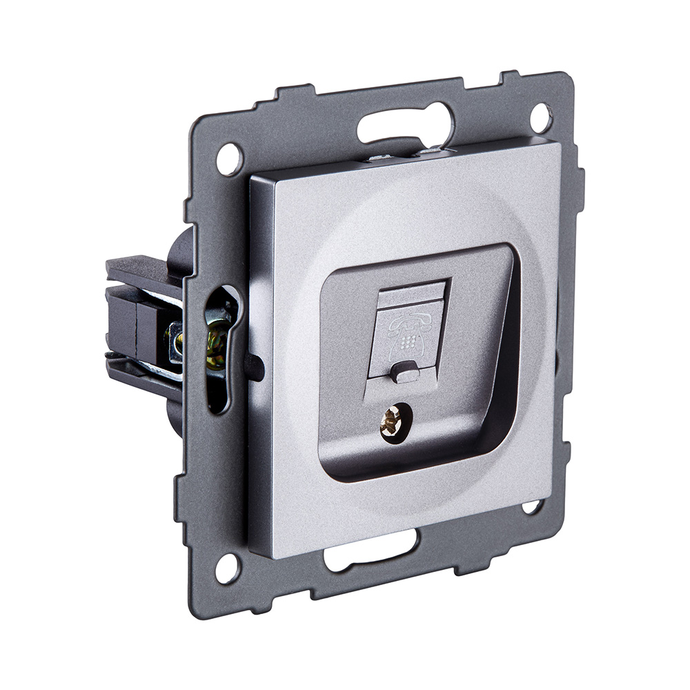 Розетка телефонная RJ11, серый Kollinger REA-009GY для Aspekt, Eleganz, Reflex