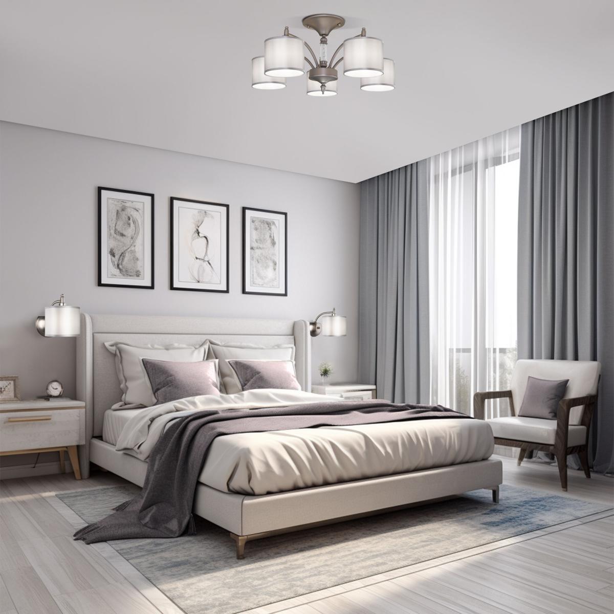 Потолочная люстра Eurosvet Adagio 60080/5 сатин-никель