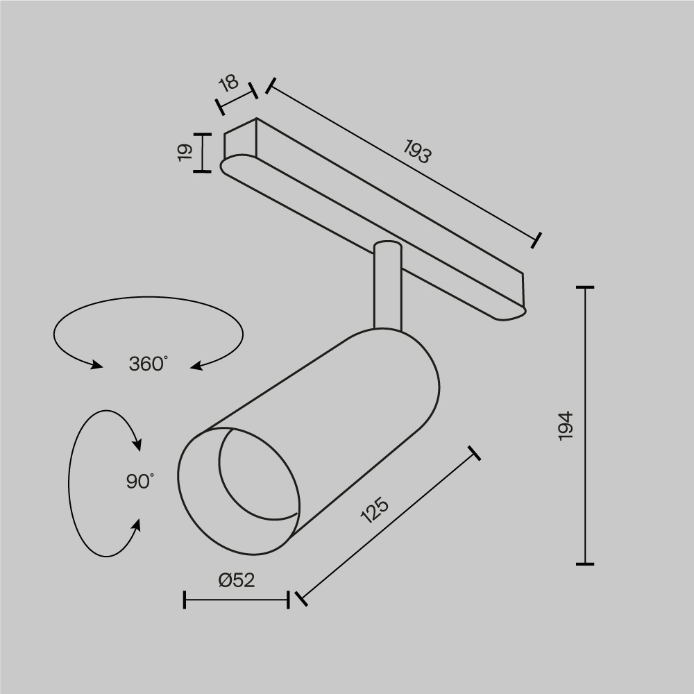 Трековый магнитный светильник Maytoni Focus Led TR032-4-12W3K-M-DS-BW
