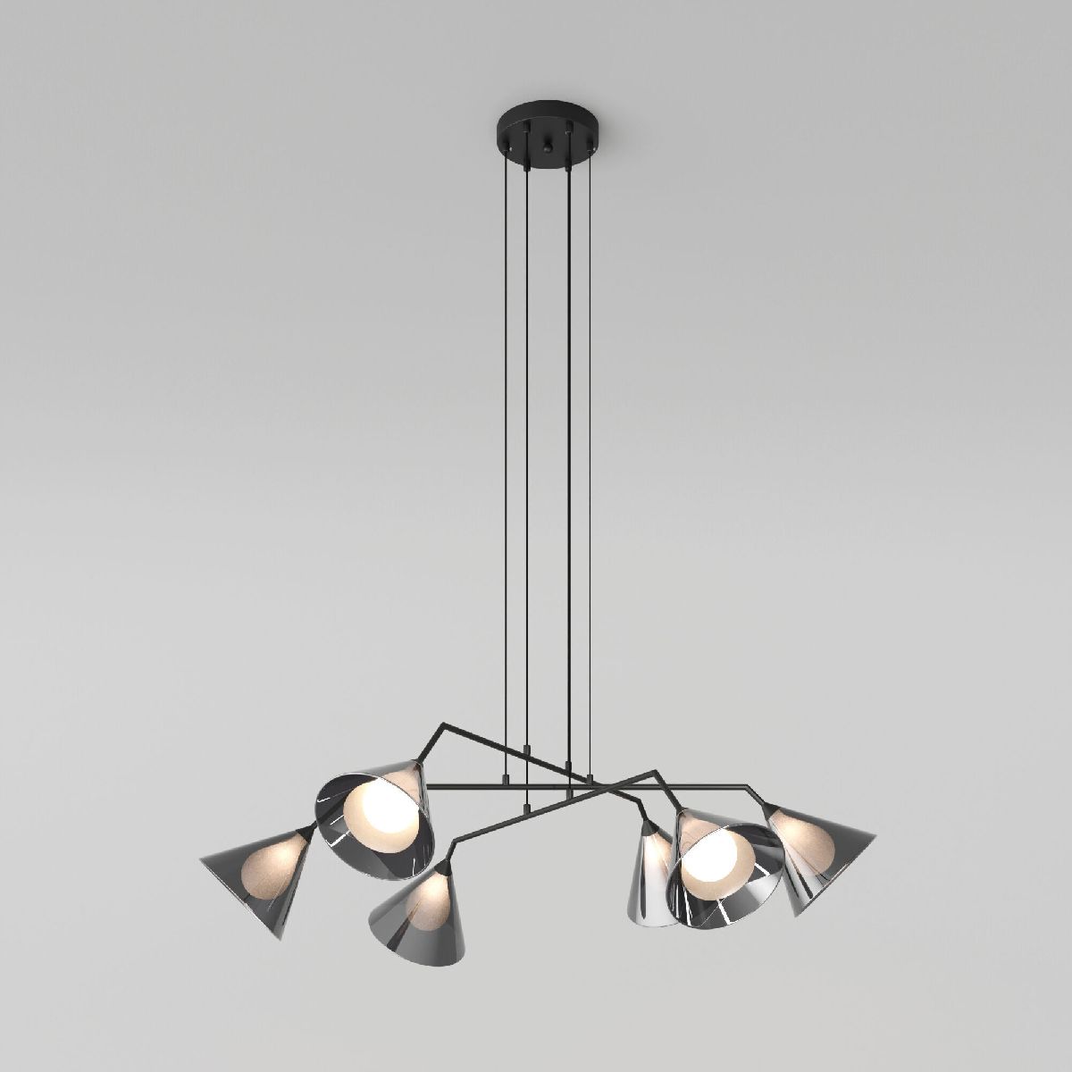 Подвесная люстра Eurosvet Enigma 70161/6 черный Smart a069046 УЦ