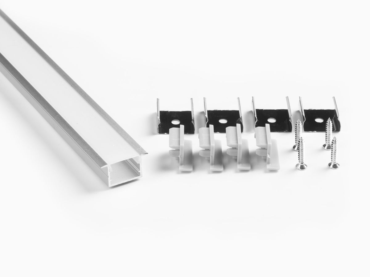 Профиль врезной LEDS POWER СПВ17-2412 алюм. анод-й с матовым рассеивателем 2м 008455