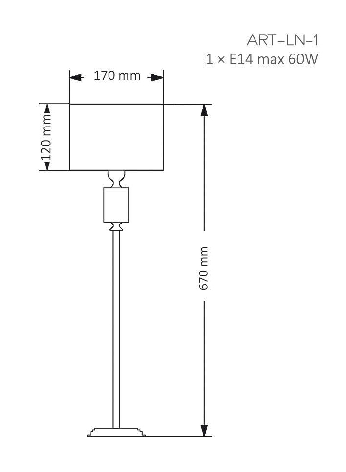 Настольная лампа Kutek Mood Artu ART-LN-1 (N)