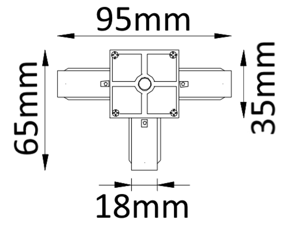 Соединитель T-образный (однофазный) Crystal Lux CLT 0.211 CLT 0.211 03 WH