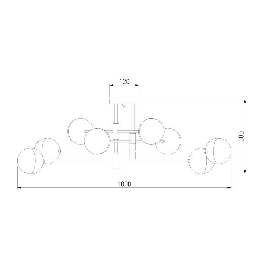 Потолочная люстра Eurosvet Nuvola 70129/8 латунь Smart a057080