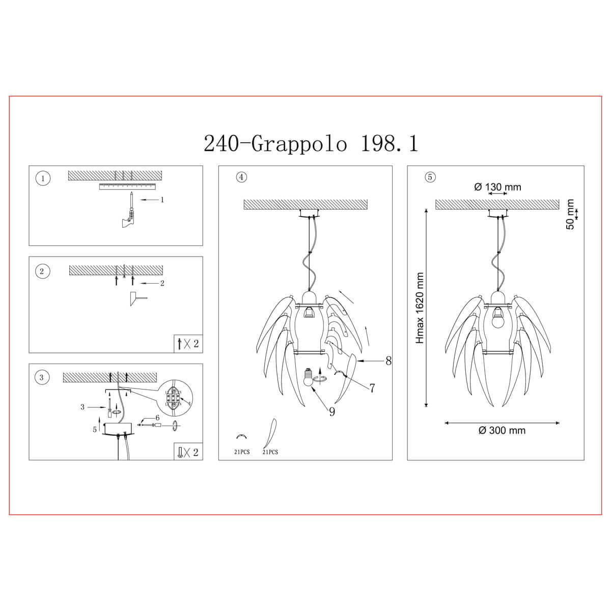 Подвесной светильник Artpole Eleganz 001027