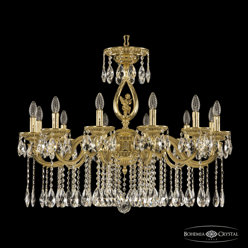 Подвесная люстра Bohemia Ivele Crystal 75401/12/300 A G FA1B