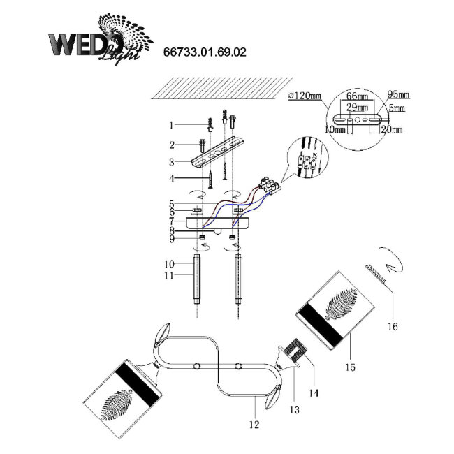 Потолочная люстра Wedo Light Amisa 66733.01.69.02