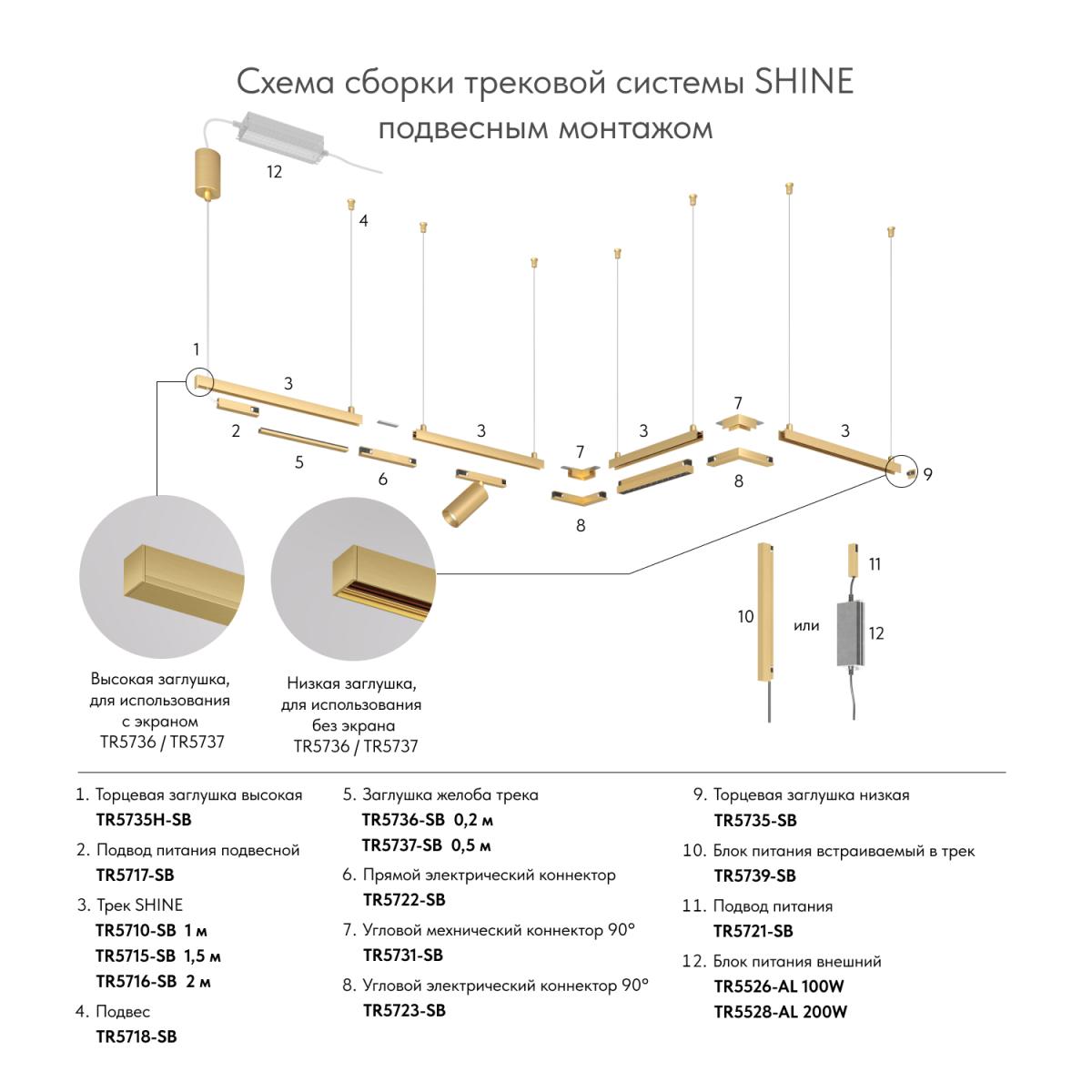 Угол профиля Denkirs Shine base TR5731-SB