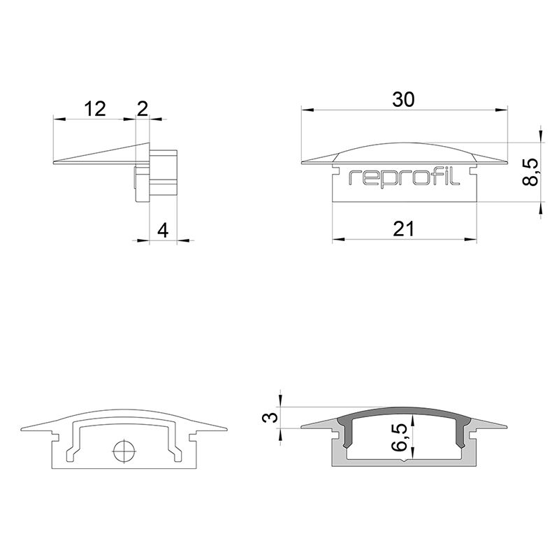 Торцевая заглушка (2 шт.) Deko-Light F-ET-01-15 978612