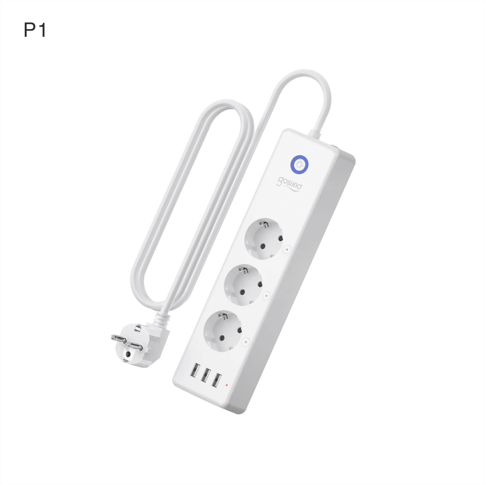 Умный сетевой фильтр Gosund Smart plug, 3 USB outlet, total 3.1A 3 sockets seperate controlled P1