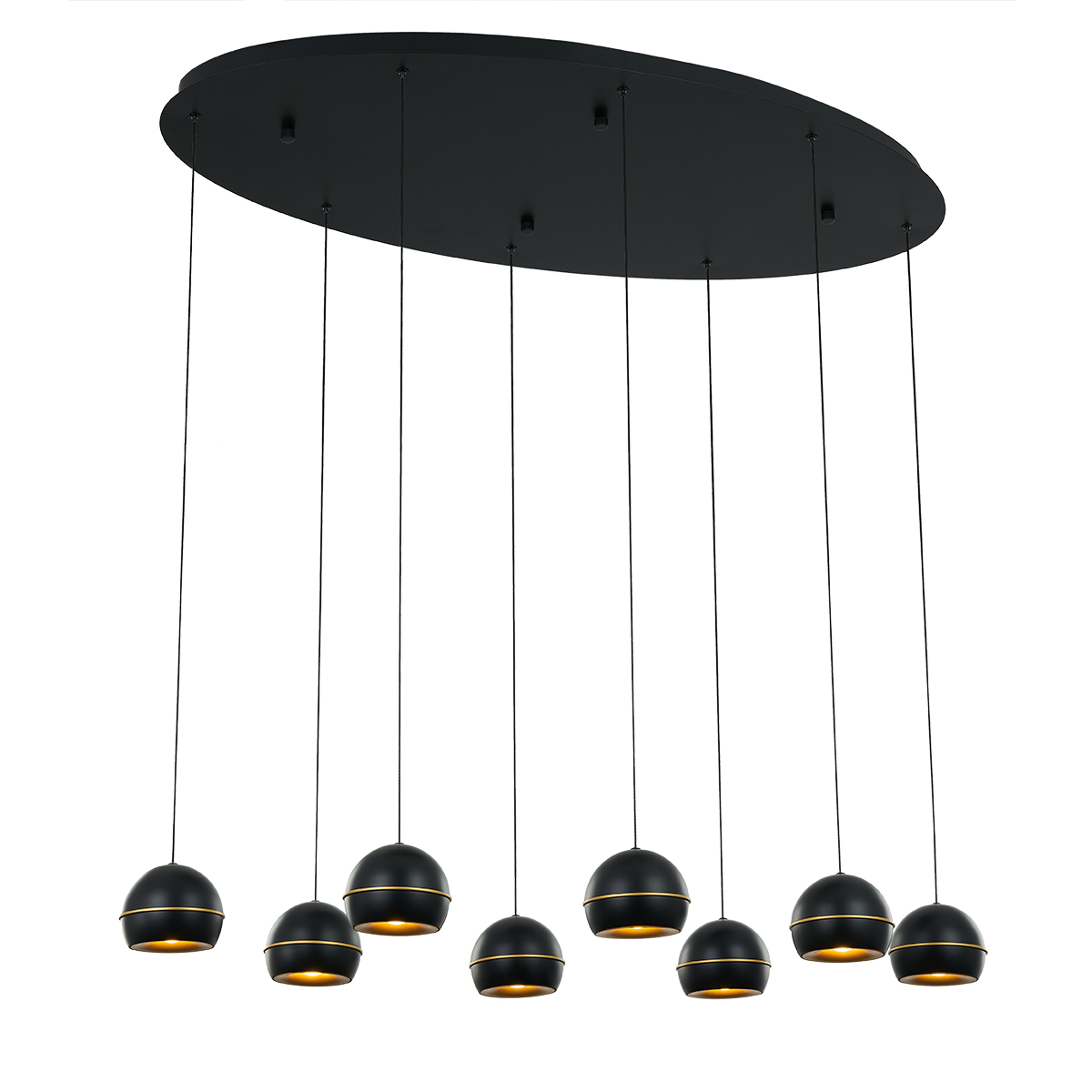 Подвесная люстра шар DeLight Collection MD21001034-8A black/gold