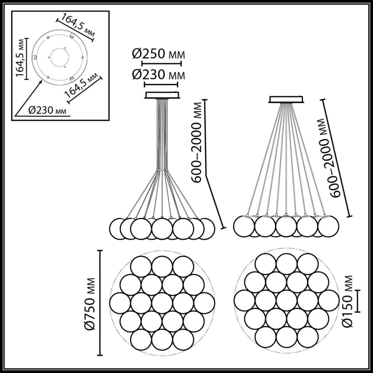 Подвесной светильник Odeon Light Midcent Magia 7109/19