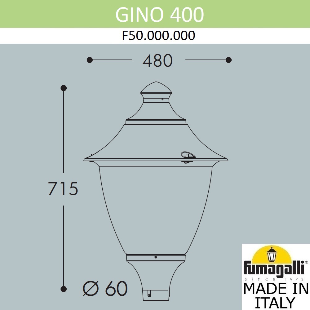 Уличный светильник на столб Fumagalli Gino F50.000.000.AXE27