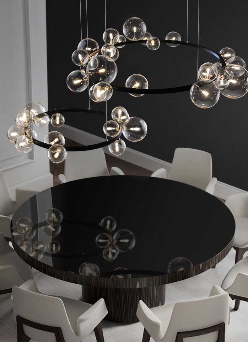 Подвесной светильник Delight Collection Art Deco Bubble 8828P/S black/clear