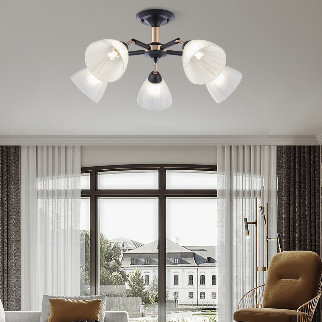 Люстра на штанге Arte Milano Napoli 324108/5 BK+FG