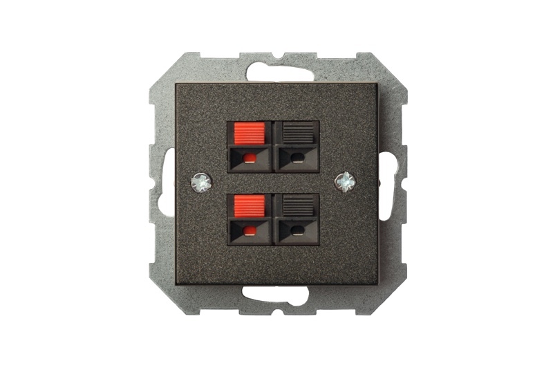 Аудио розетка двухместная Liregus Epsilon 28-1141