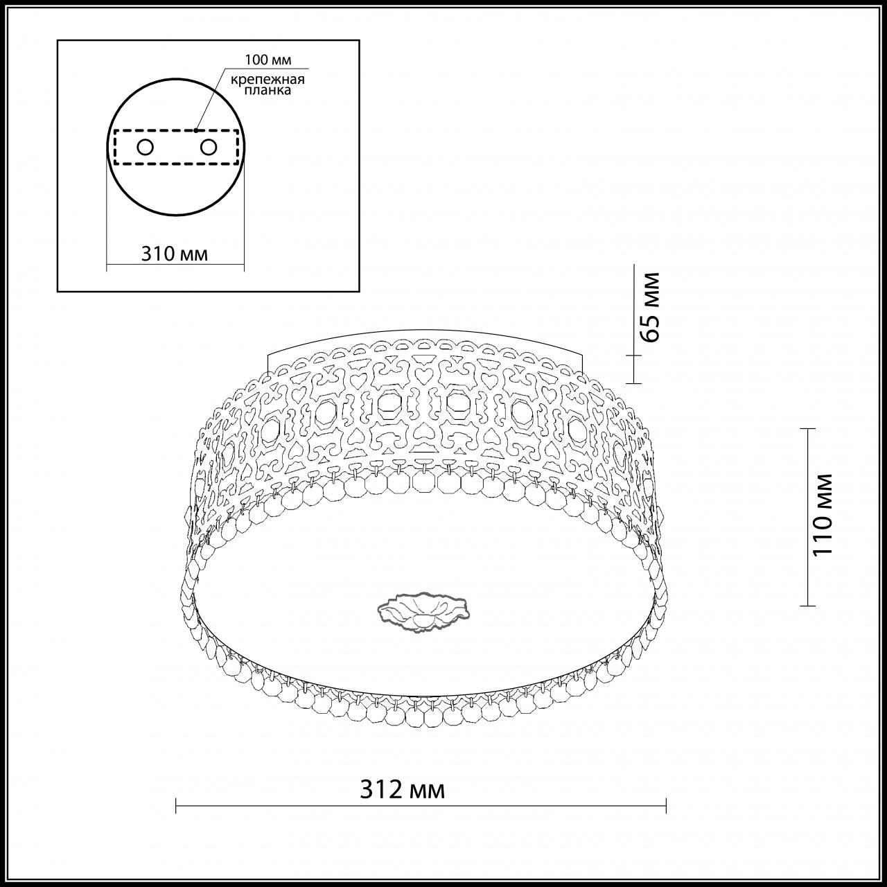 Потолочный светильник Odeon Light Salona 2641/3C