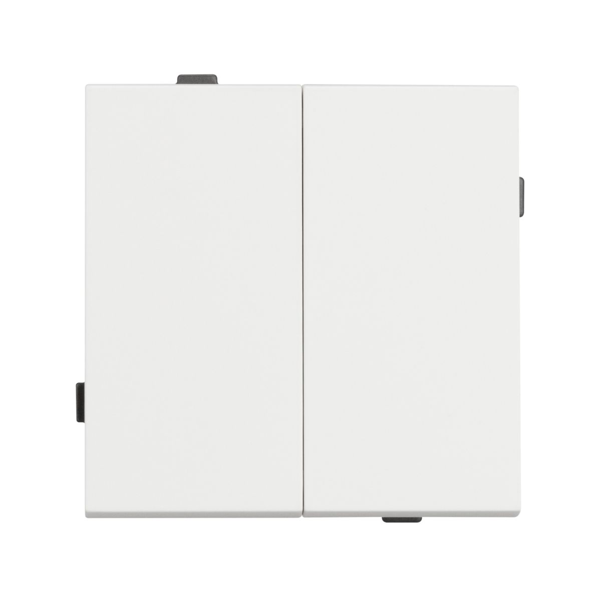 Механизм выключателя двухклавишный непроходной Arlight SWT-TENDO-MK02-SFPL-WH (230V, 10A) 054547