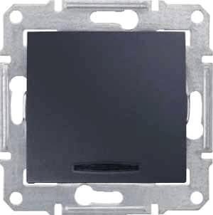 Выключатель одноклавишный с красной подсветкой Schneider Electric Sedna 10A 250V SDN0400370