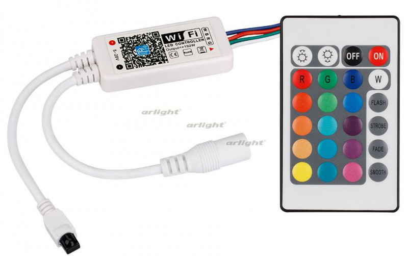 Контроллер Arlight LN-WIFI-IR24B-2 (12V, 96W, ПДУ 24кн, RGBW) 022404