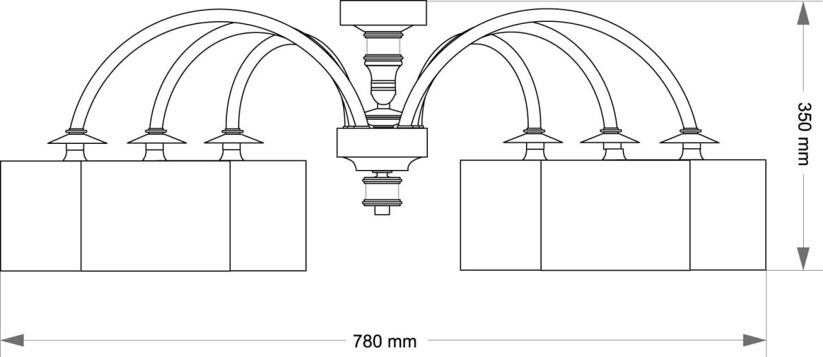 Потолочная люстра Kutek Napoli NAP-PL-6(P/A)