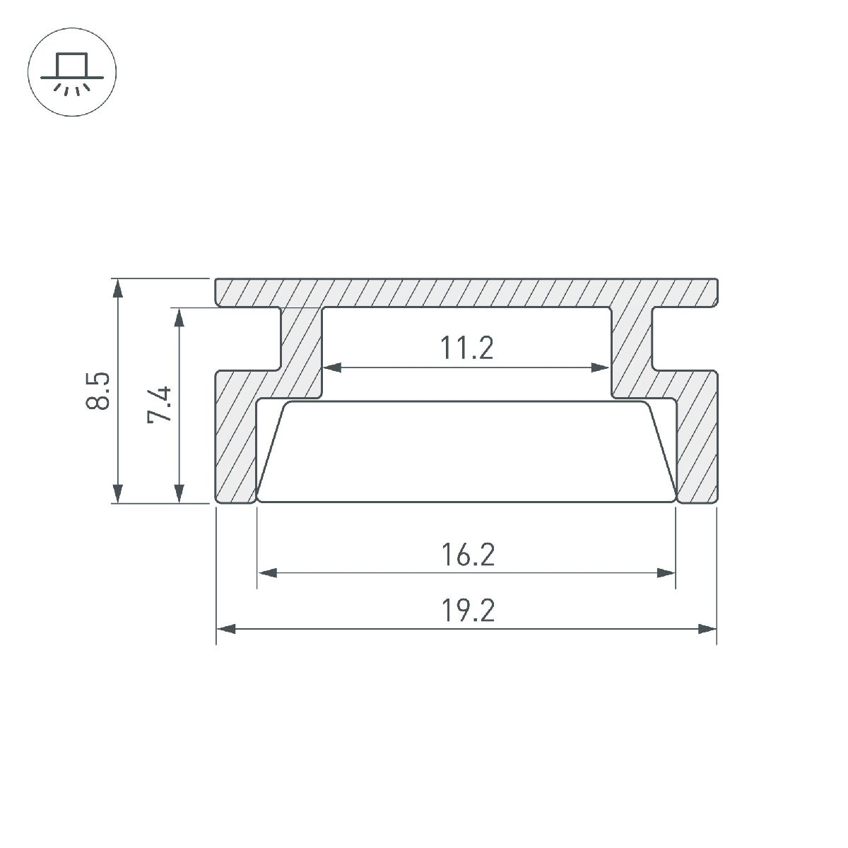 Алюминиевый профиль Arlight HR-3000 ANOD 044794