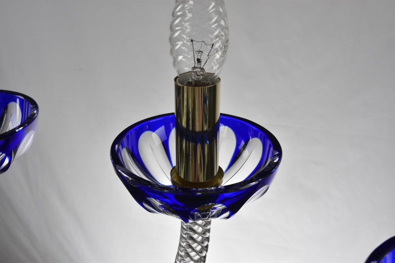 Подвесная люстра Bohemia Ivele Crystal 1309/5/165 Ni Cl/Clear-Blue/H-1H