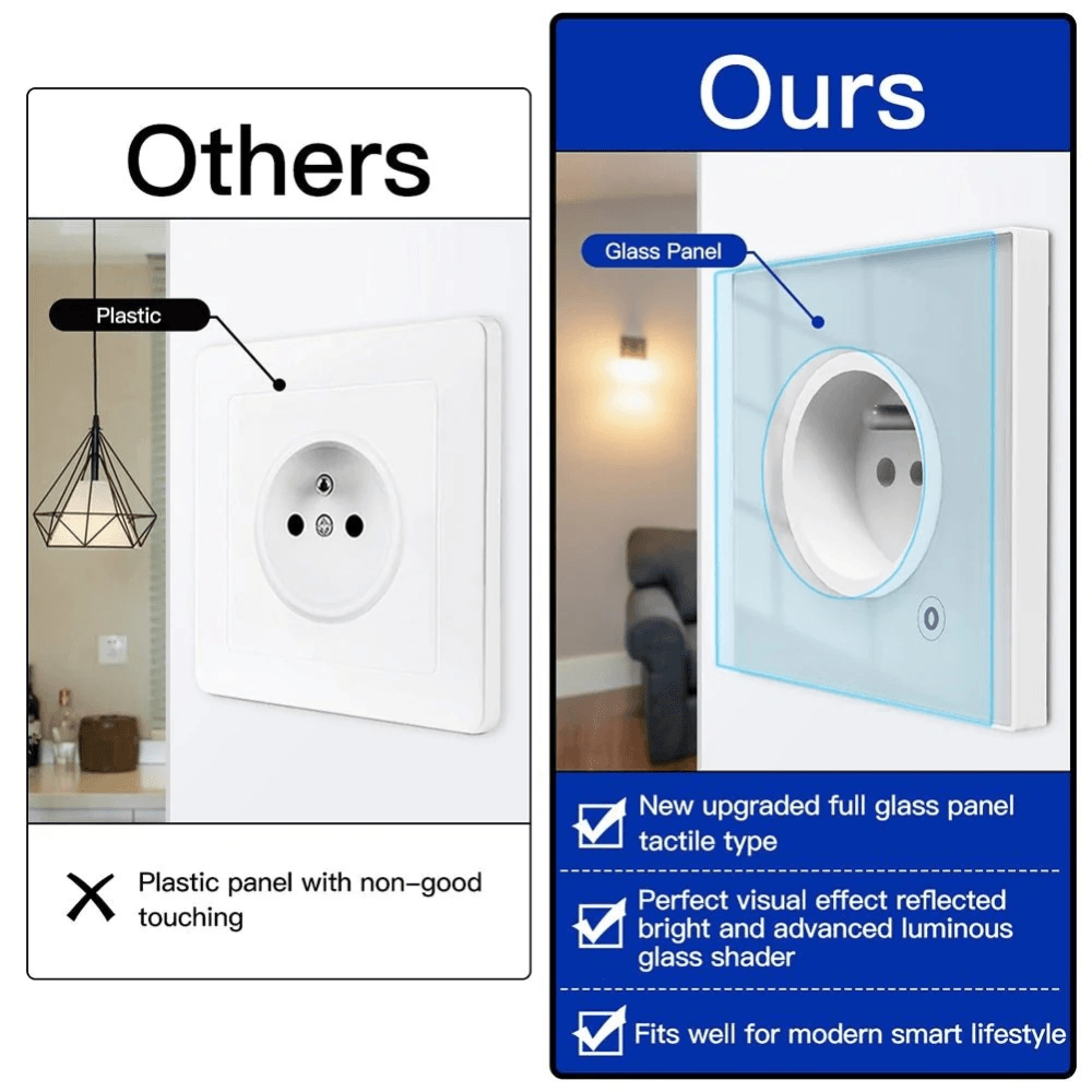 Розетка 1-пост. Moes Smart Socket Wi-Fi 95-250В 16А IP20 WK-EU