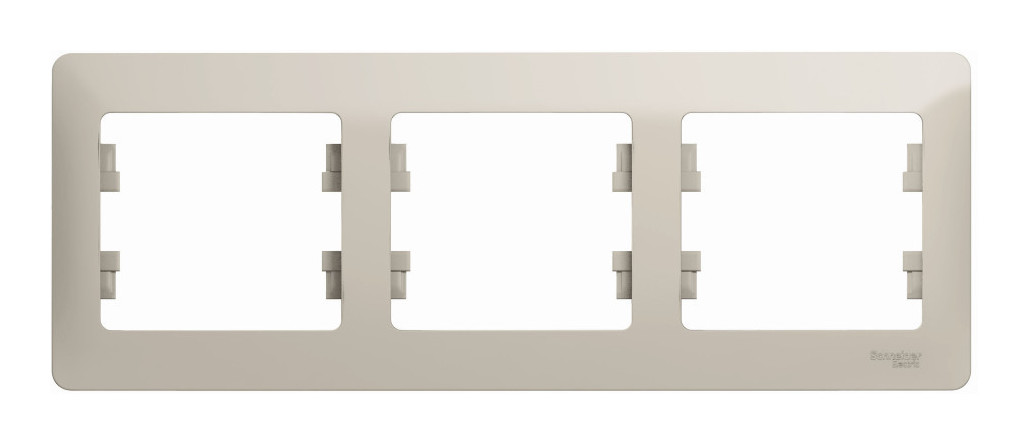 Рамка 3-ая, горизонтальная Systeme Electric Glossa Молочный GSL000903