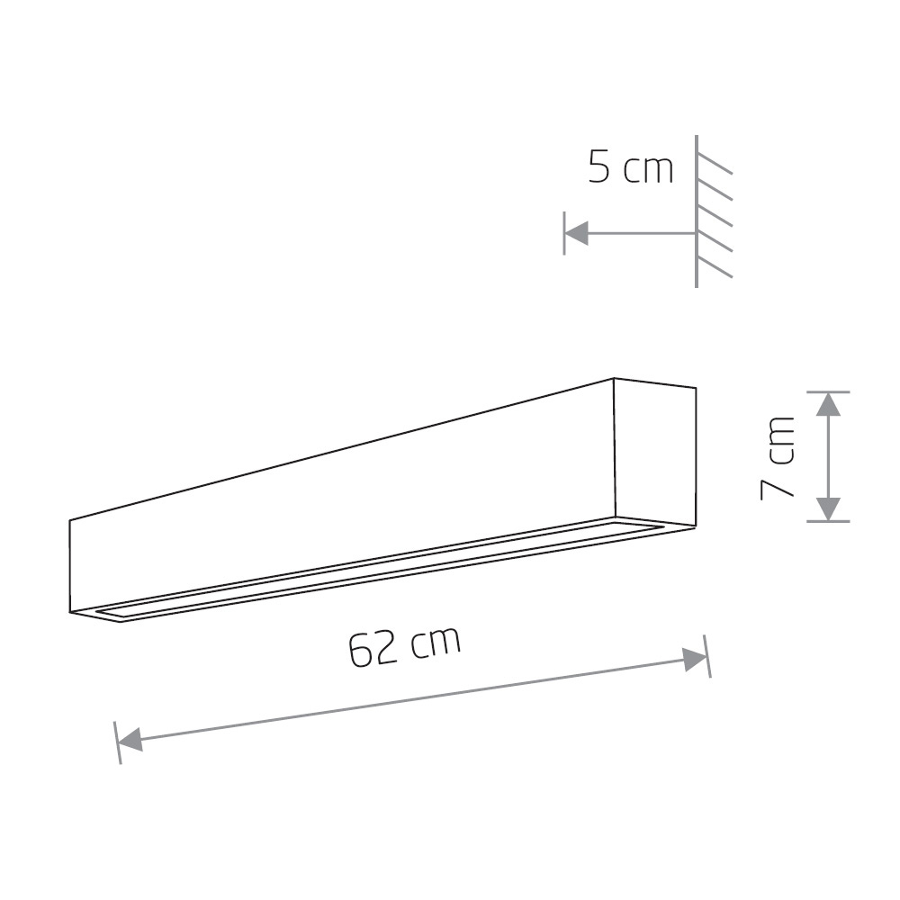 Настенный светильник Nowodvorski Straight Wall LED S 7562