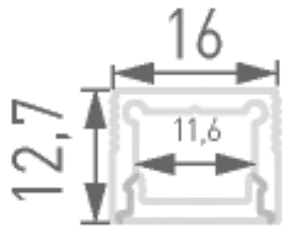 Профиль алюминиевый DesignLed LS.1613 002166