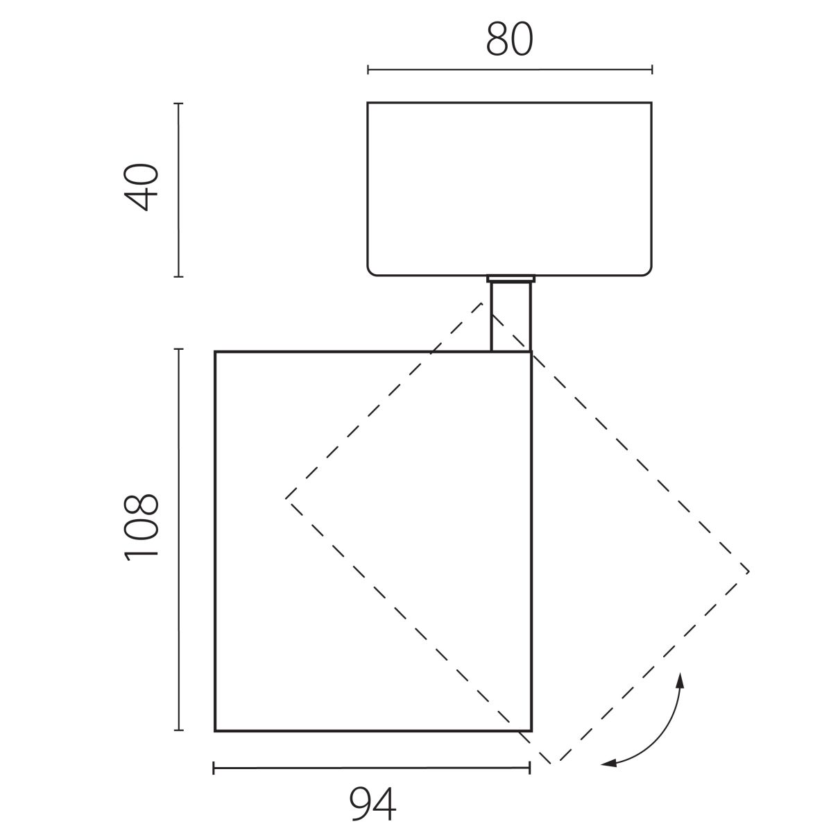 Накладной светильник Lightstar Alta Base A5446SO