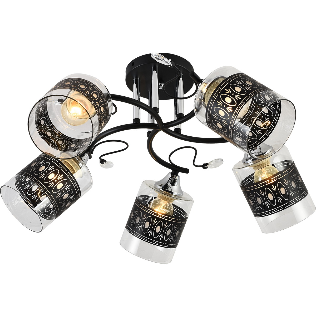 Люстра на штанге Reluce 11378-0.3-05B BK+CR