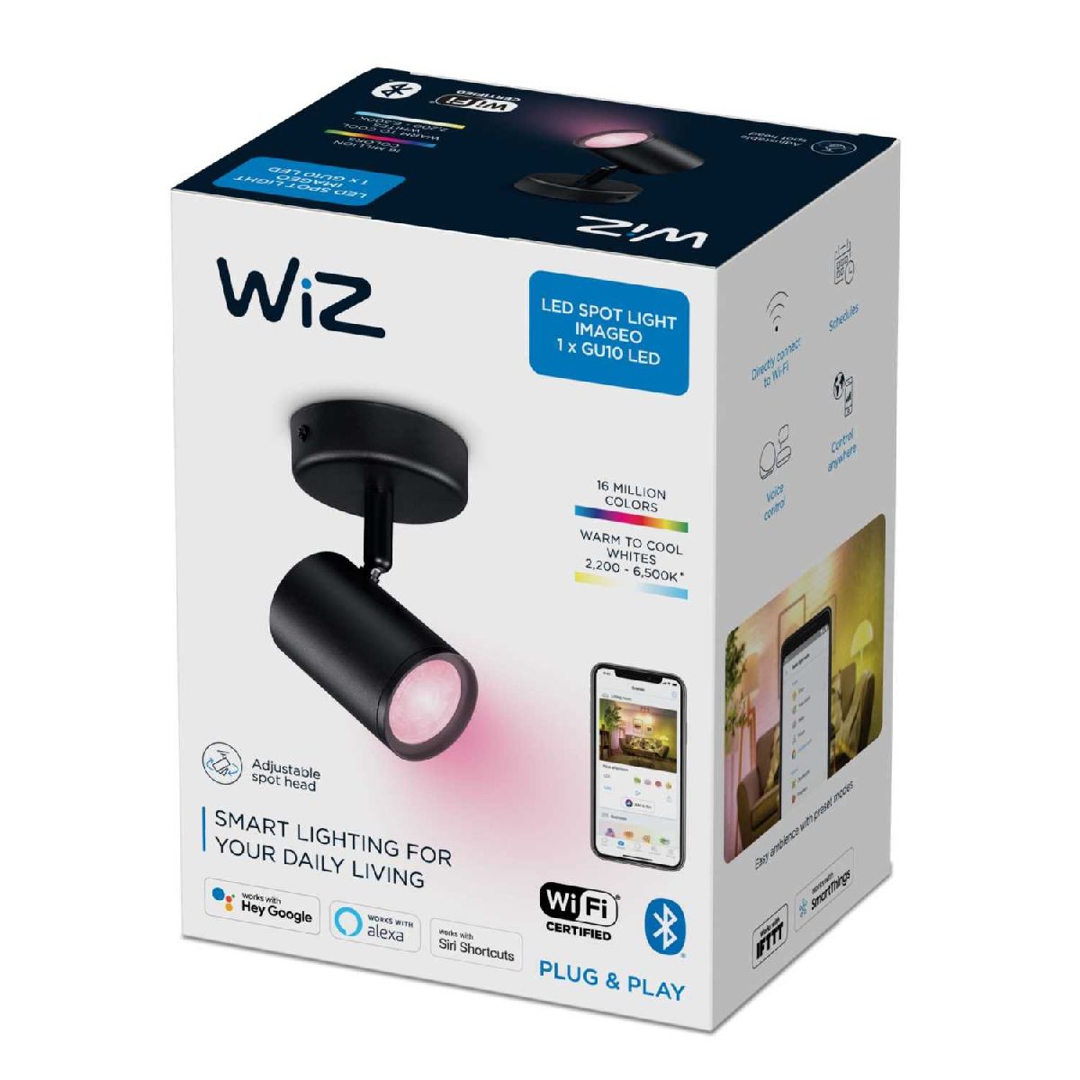 Умный спот Wiz Imageo Spots 1x5W B 22-65K RGB 929002659001