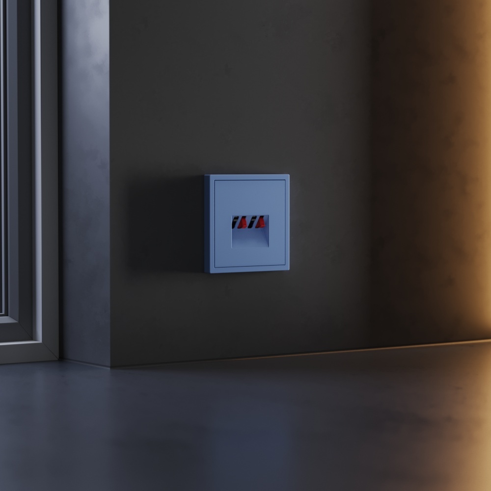 Накладка для розетки акустической 4-местной  Voltum S70 (деним) VLS001515