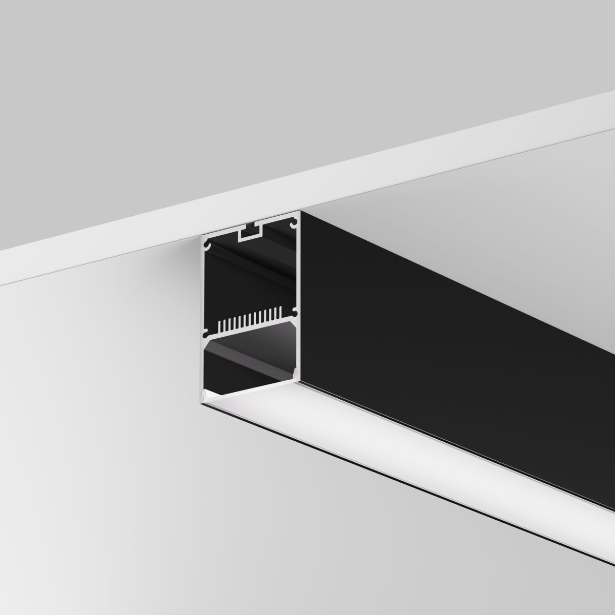 Профиль накладной-подвесной 50х70 (Черный, 2 м) Maytoni ALM-5070-B-2M