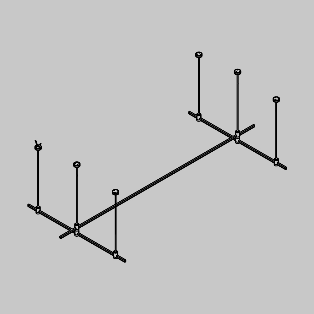 Основание двухуровневое на тросовых подвесах Hang для трековых светильников Maytoni Technical Flarity TFC-Flar-H07-BS
