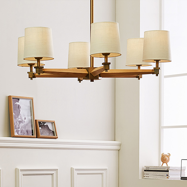 Люстра на штанге ImperiumLoft Stavra Jorgenson White/Light Wood 203575-26