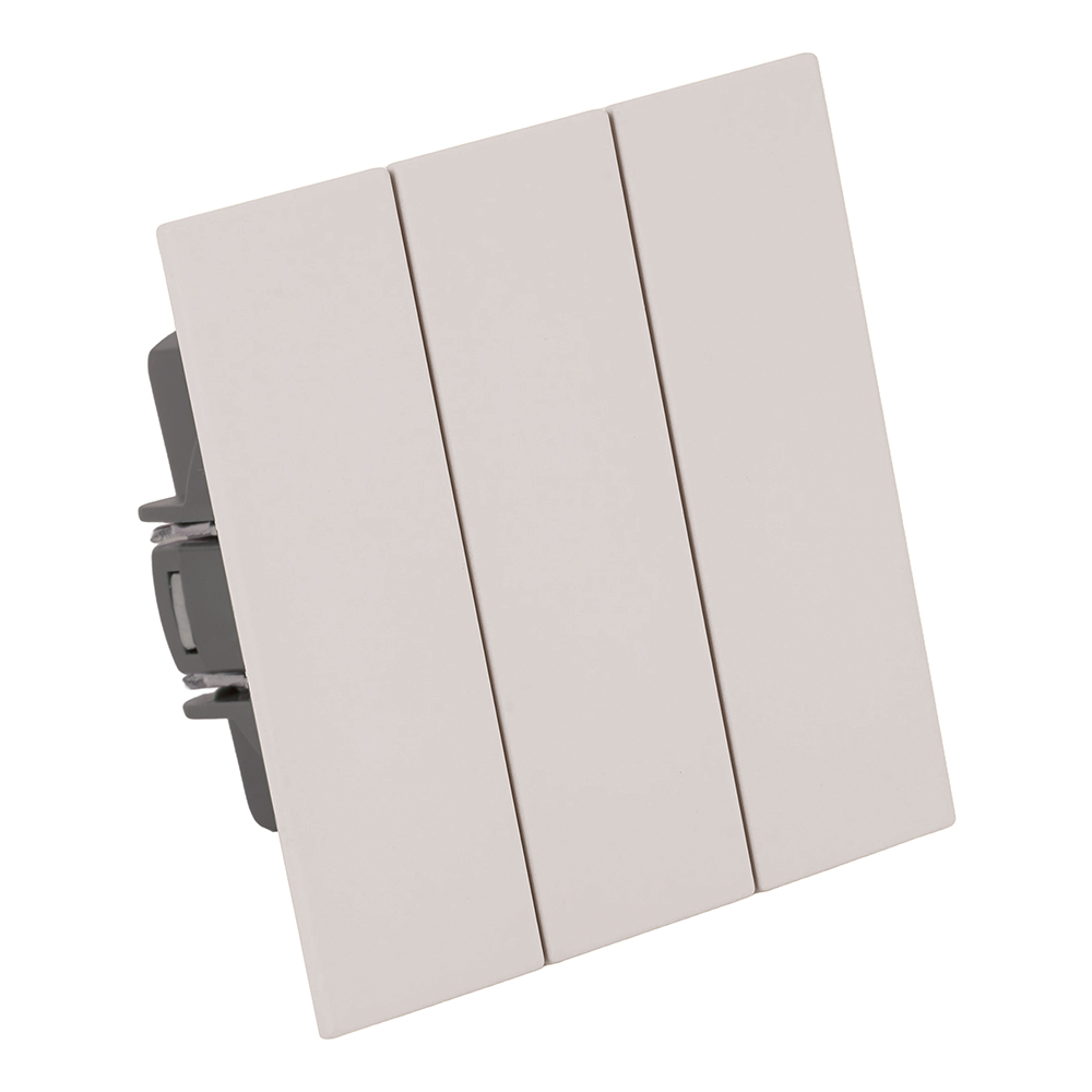 Выключатель 3-клавишный (механизм) Stekker Мия 250В 10А RSW10-3108-08 пудровый жемчуг 50474