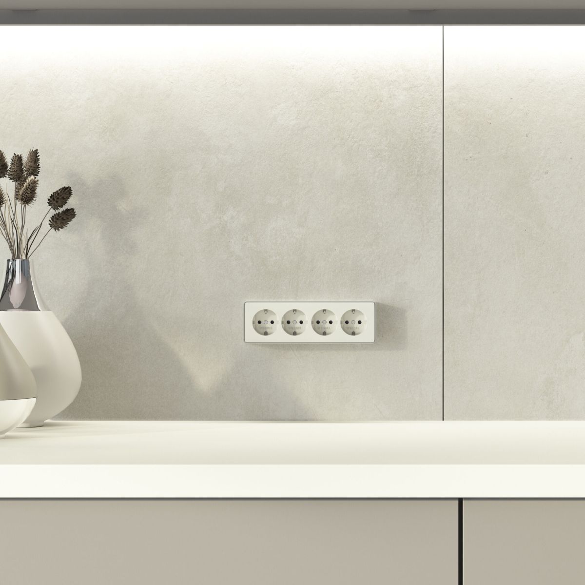 Розетка четверная с заземлением и шторками Werkel Gallant (слоновая кость) W5072204 4690389217999 a071253