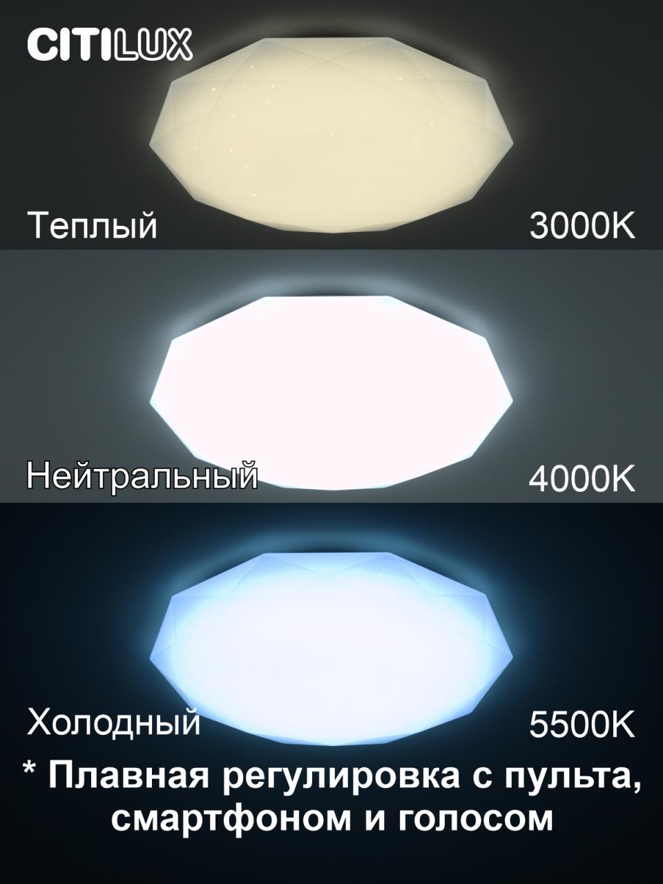 Потолочная люстра Citilux Астрон CL733680G
