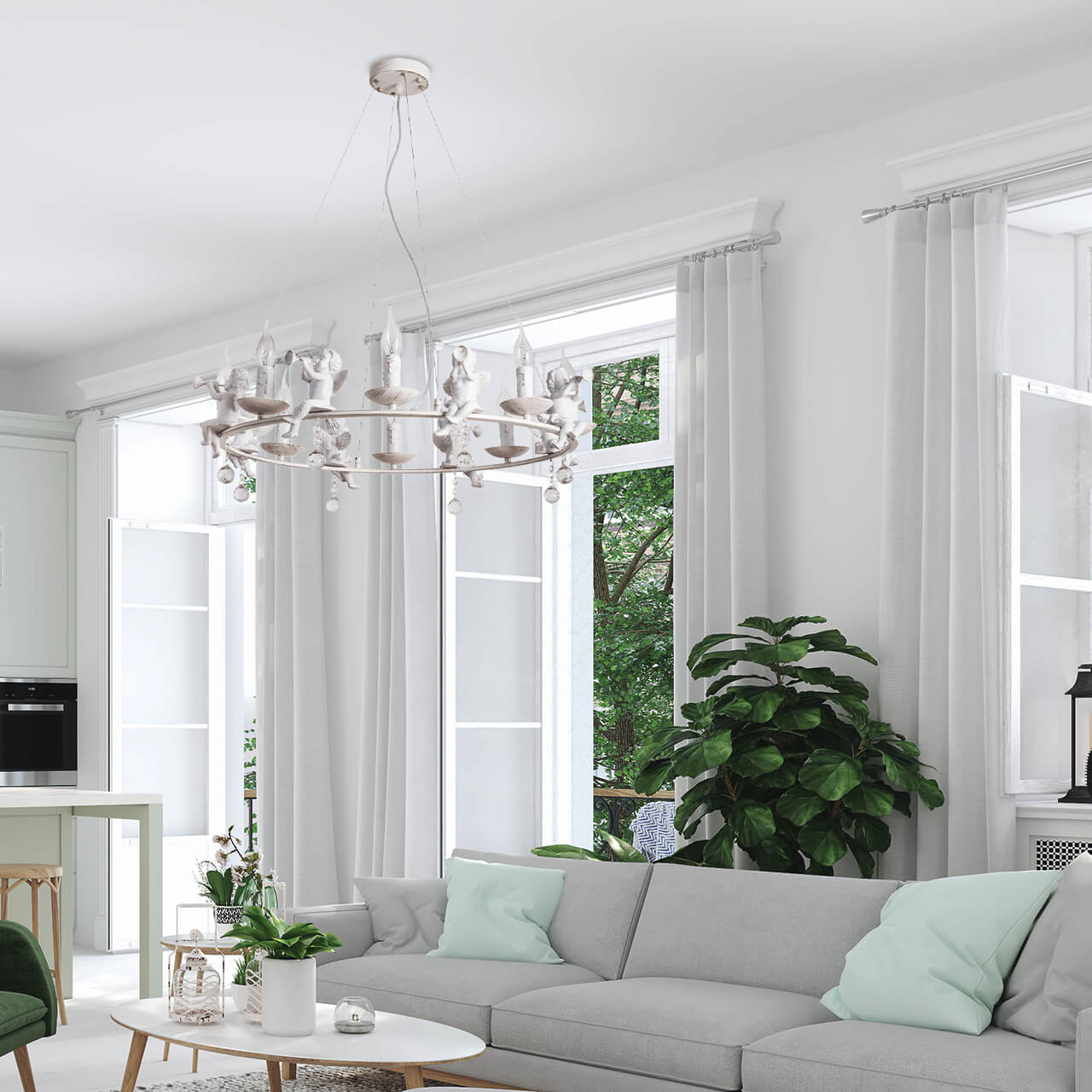 Подвесная люстра Arte Lamp Amur A1133SP-8WG