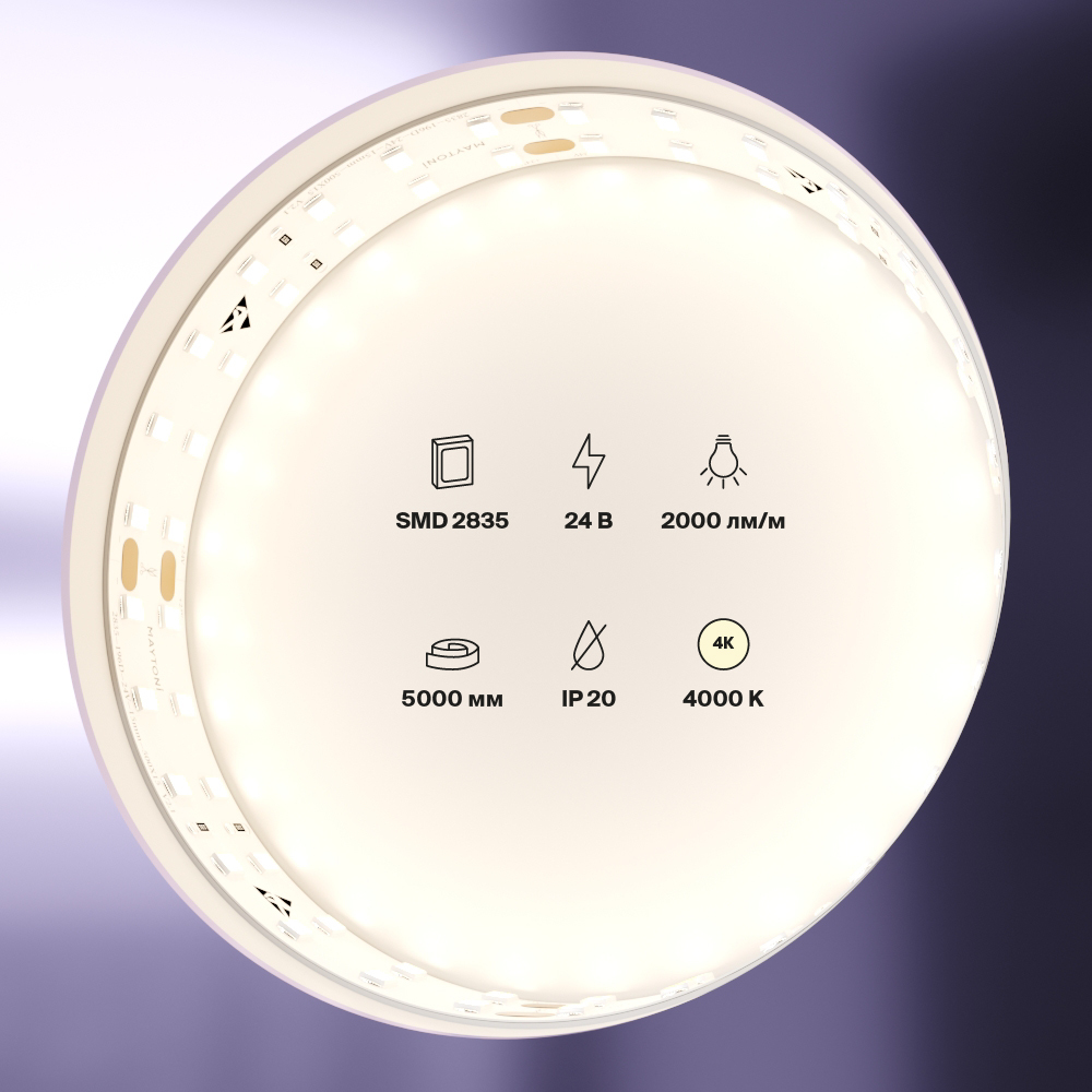 Светодиодная лента Maytoni Led Strip 24В 2835 20Вт/м 4000K 5м IP20 20029