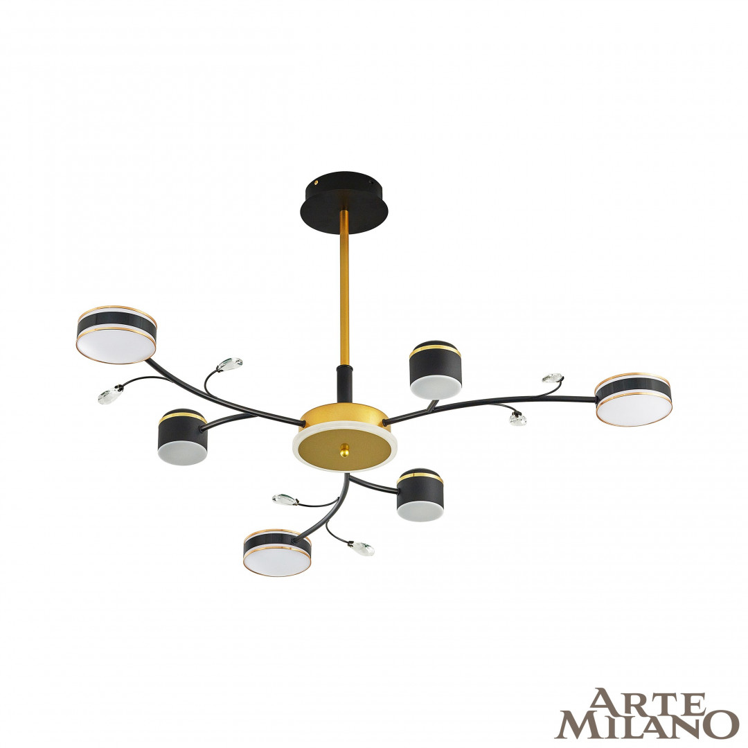 Люстра на штанге Arte Milano Ferrara 276240/6+1 BK/GD
