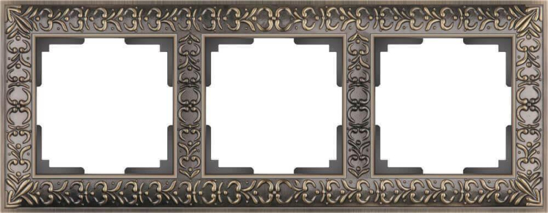 Рамка Werkel Antik на 3 поста бронза WL07-Frame-03 4690389054372