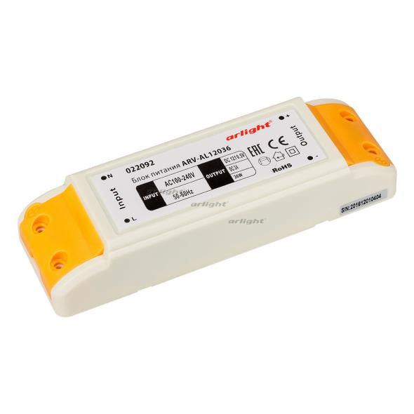 Блок питания Arlight ARV-AL12036 (12V, 3A, 36W) 022092
