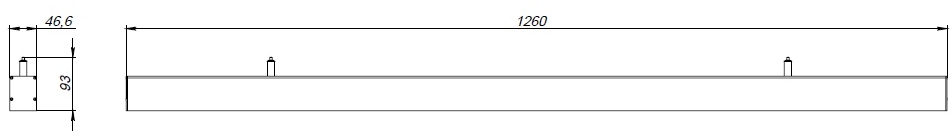 Потолочный линейный светильник Светон Лайнер 10-26-Д-120-0/ПТ/О-4К80-П54 -1260/50/60 CB-C0400005