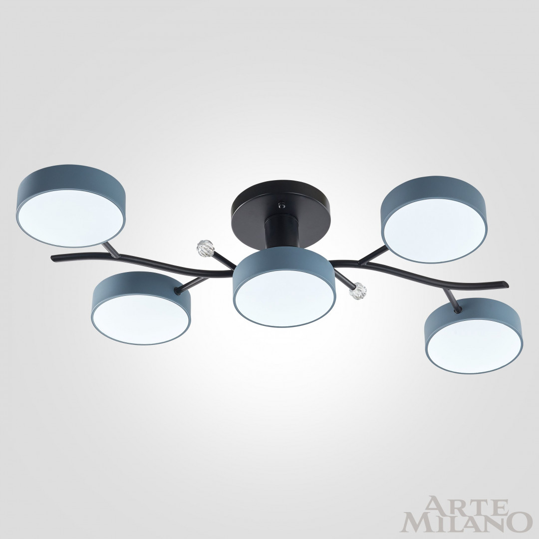 Потолочная люстра Arte Milano Ferrara 256606/5 Bk/Gr