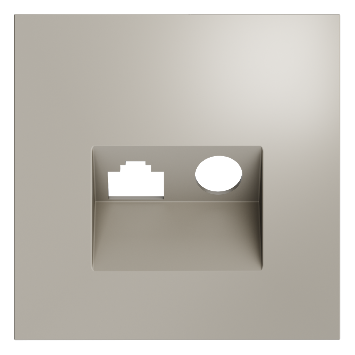 Накладка для розетки TV+RJ45 кат. 6 Voltum S70 (кашемир) VLS002703